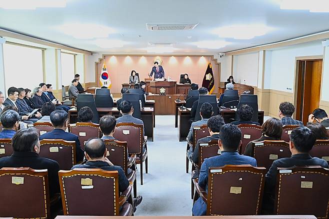 대덕구의회가 지난 26일 제291회 임시회 제1차 본회의를 진행하고 있다. 대덕구의회 제공