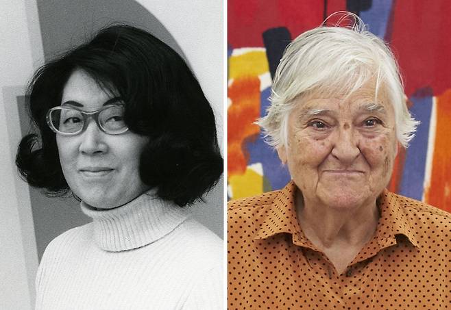 1950년대 파리서 활동한 이성자(왼쪽)와 레바논 출신 시인·화가 에텔 아드난. [사진 화이트 큐브]