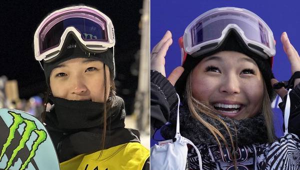 최가온(왼쪽), 클로이 김