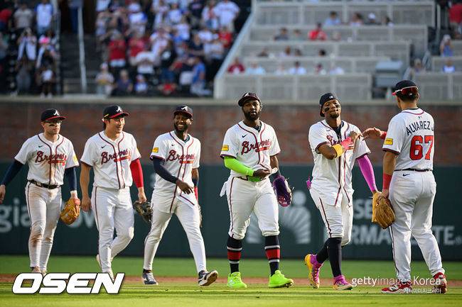 [사진] 애틀랜타 선수들. ⓒGettyimages(무단전재 및 재배포 금지)