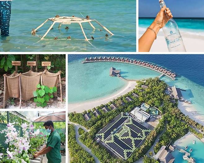 업사이클링, 산호 정원 조성, 자체 정수 시스템 등 다양한 친환경 프로젝트를 운영하고 있다. 사진제공|팜투어