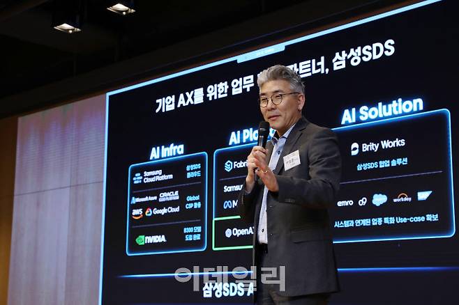 삼성SDS 이호준 클라우드서비스사업부장(부사장)이 ‘Enterprise AI Connect 2026’ 세미나에서 기조연설을 하고 있다. (사진=삼성SDS)