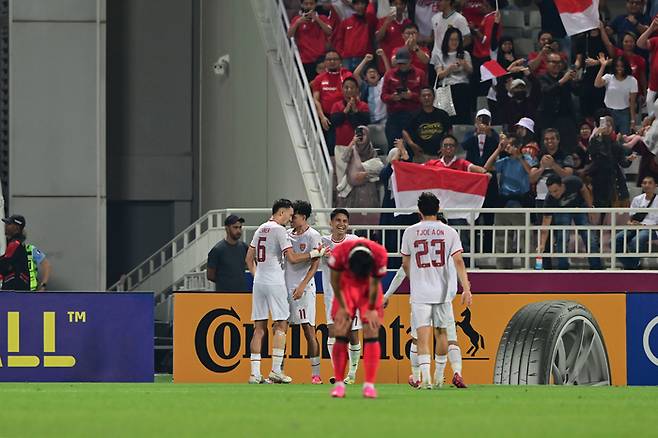 2024 U-23 아시안컵 8강전 인도네시아전에서 실점할 때 모습. 사진 | 대한축구협회