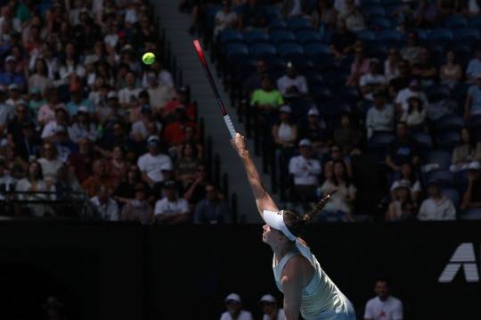 리바키나의 서브. 사진[AFP=연합뉴스]