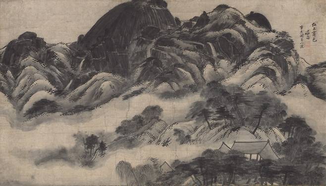 이건희 삼성 선대회장의 기증품인 실경산수화의 대가 정선의 '인왕제색도'. 사진=국립중앙박물관