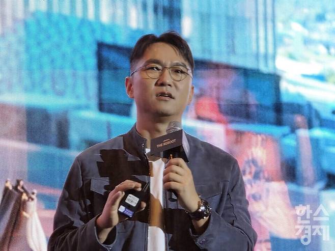 윤현준 잡코리아 대표이사가 29일 오전 서울 삼성동 그랜드 인터컨티넨탈 서울 파르나스에서 진행된 잡코리아 창립 30주년 기념 컨퍼런스 '잡코리아 더 리부트(JOBKOREA THE REBOOT)' 현장에서 채용 플랫폼의 전환에 대해 설명하고 있다./김종효 기자