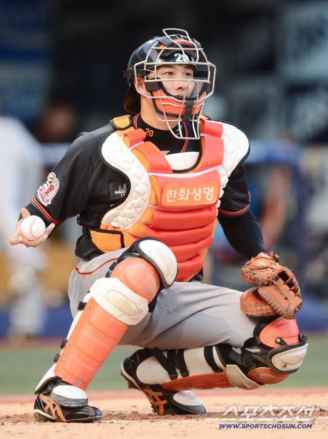 한화 이글스 선수 시절 정범모 배터리코치. KIA 타이거즈에 새 둥지를 튼다. 스포츠조선DB