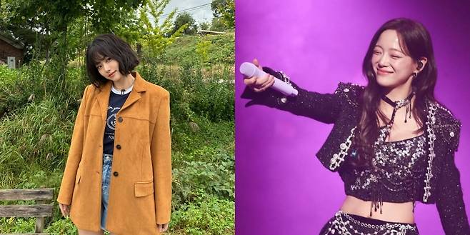 걸그룹 구구단 출신 미나(왼쪽)과 세정. 미나‧세정 인스타그램 캡처