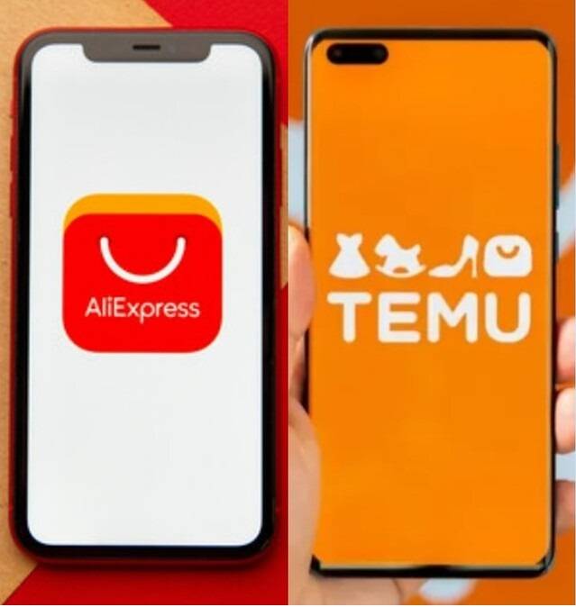 알리익스프레스 앱과 테무 앱 이미지 ⓒ알리익스프레스·테무 홈페이지