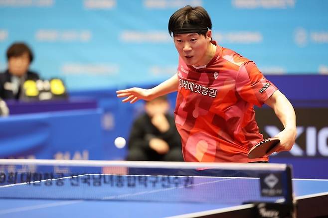 탁구 종합선수권 남자 단식 준우승을 차지한 미래에셋증권의 박규현 [대한탁구협회 제공. 재판매 및 DB 금지]