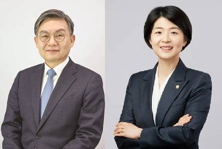 왼쪽부터 김윤 민주당 의원, 한지아 국민의힘 의원. /사진 출처=김윤 의원실, 한지아 의원실