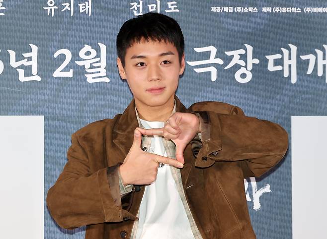 배우 박지훈이 21일 오후 서울 강남구 코엑스 메가박스점에서 열린 영화 ‘왕과 사는 남자’ 기자간담회에서 포즈를 취하고 있다. /뉴스1