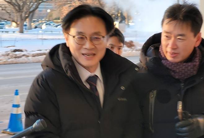 러트닉 만나기 위해 미 상무부 찾은 김정관 [촬영 김동현]