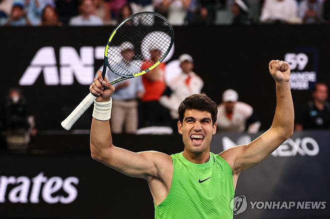 호주오픈 결승 선착한 알카라스 [AFP=연합뉴스]