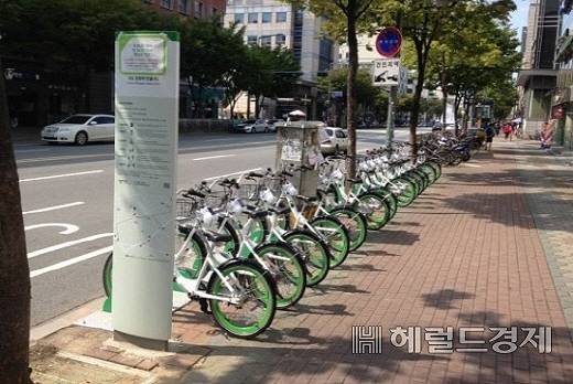 서울시 공공자전거 따릉이. [헤럴드DB]