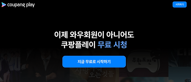 쿠팡플레이 메인 화면(출처=쿠팡플레이 홈페이지 캡처)