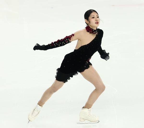 피겨 스케이팅 여자 싱글 이해인 선수가 연기하는 모습. 연합뉴스