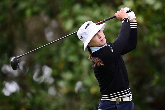 1일(한국시간) 미국 플로리다주 올랜도의 레이크 노나 골프 앤드 컨트리클럽에서 열린 LPGA투어 시즌 개막전 힐튼 그랜드 배케이션스 챔피언스 토너먼트 3라운드에서 2위에 자리한 양희영. AFP연합뉴스