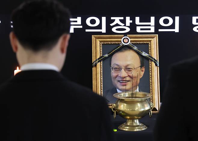 민주평통에 마련된 고 이해찬 전 총리 추모공간