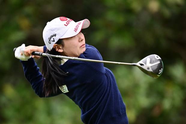 3라운드 1번 홀 티샷하는 황유민. AFP연합뉴스