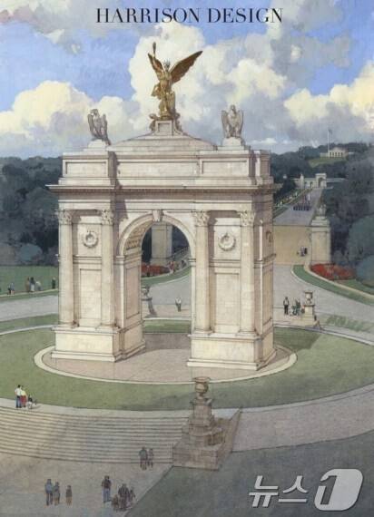 도널드 트럼프 미국 대통령이 미 독립 250주년을 기념해 건립을 추진 중인 '독립 개선문'(Independent Arch) 개념도. 250피트(76.2m) 높이로 계획 중이다.(트럼프 트루스소셜, 재판매 및 DB금지) ⓒ News1 류정민 특파원