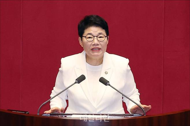 국회 재정경제기획위원회 위원장인 임이자 국민의힘 의원 ⓒ데일리안 홍금표 기자