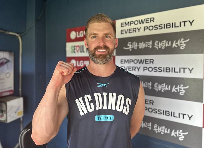 NC 데이비슨. 잠실=이형석 기자&nbsp;