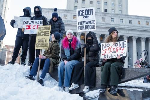 현지시간 30일 뉴욕에서 벌어진 ICE 반대 시위 [EPA=연합뉴스]