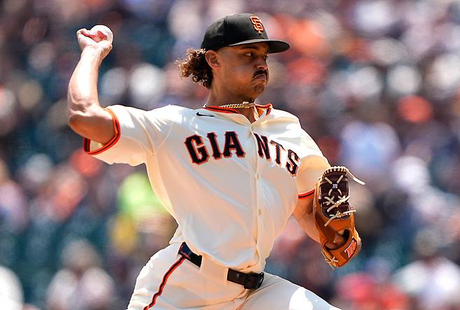 2025년 3월 샌프란시스코에서 활약했던 조던 힉스. Getty Images코리아