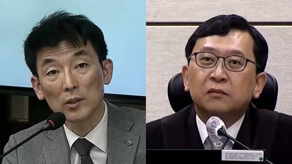 이하상 변호사(왼쪽), 이진관 부장판사