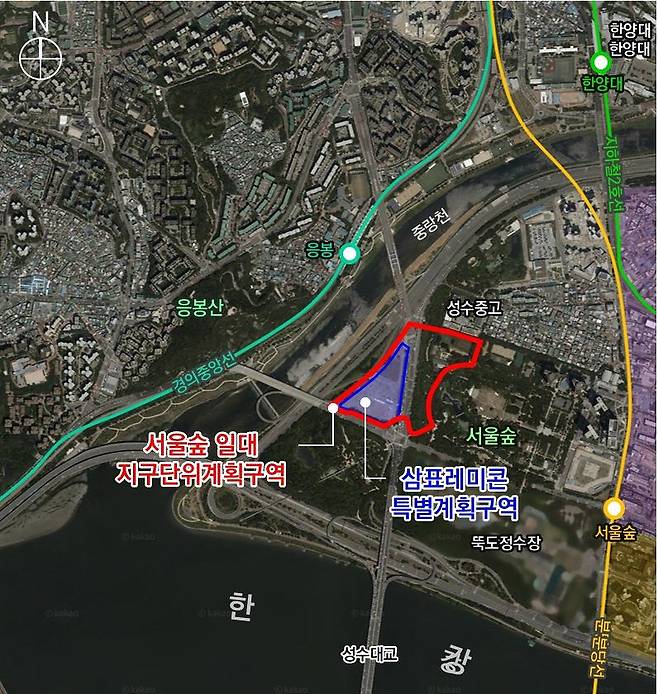 삼표레미콘 특별계획구역 위치도. [사진 서울시]