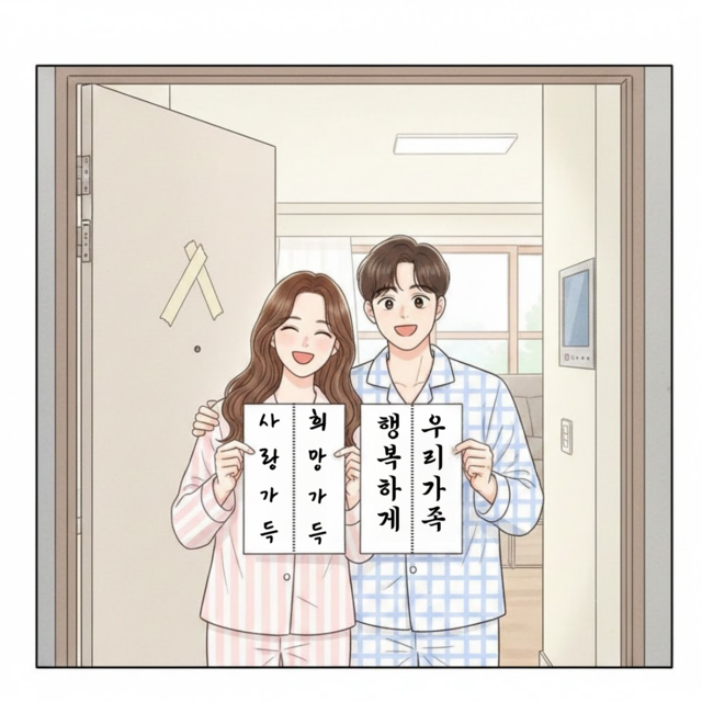 가장 많이 쓰이는 ‘입춘대길 건양다경’대신 다른 문구로 입춘첩을 만들 수 있다. 사진은 기사의 내용을 바탕으로 생성. 제미나이