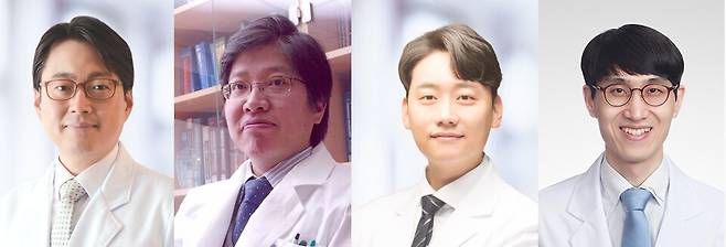 (왼쪽부터) 서울대병원 신경과 박경일·이상건 교수, 융합의학과 김영곤 교수, 이대목동병원 신경과 황성은 교수. /서울대병원 제공