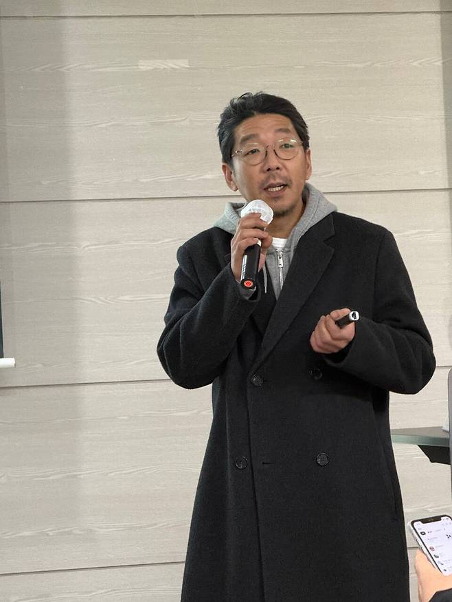 권경락 플랜1.5 정책활동가가&nbsp;1월 22-23일 공주에서 열린 전국기후활동가대회에서 발언하고 있다 (사진 기후위기비상행동)