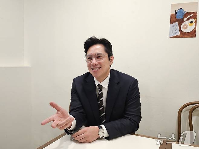 아드리안 리 이더리움 APAC 생태계개발 리드가 뉴스1과 인터뷰하고 있다.