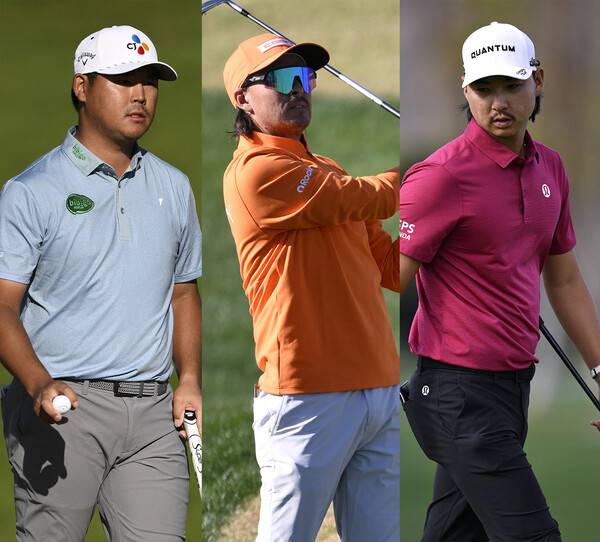 2026년 미국프로골프(PGA) 투어 WM 피닉스 오픈에 출전하는 김시우 프로, 리키 파울러, 이민우. 사진제공=ⓒAFPBBNews = News1 (사진을 무단으로 사용하지 마십시오.)