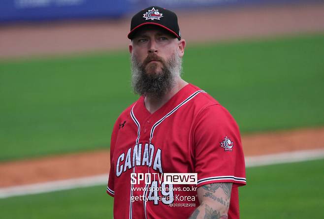 ▲ 2021년 캐나다 대표팀으로 월드베이스볼클래식 슈퍼라운드에 출전했던 존 액스포드.