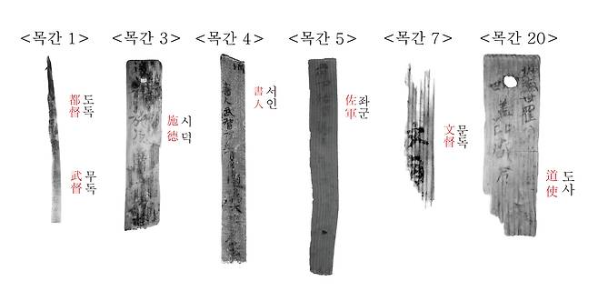 관등과 관직이 표기된 목간(국가유산청 제공)