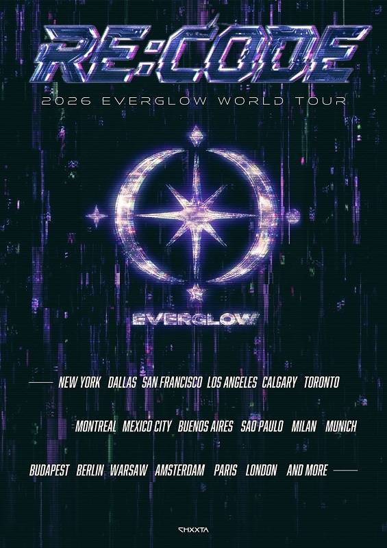 ‘2026 EVERGLOW WORLD TOUR [RE:CODE]’ 라우팅 포스터 (치타컴퍼니 제공)
