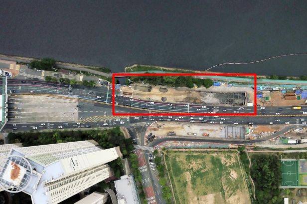 부산 해운대구 센텀IC 종점부 전경. 만덕~센텀 도시고속화도로는 만덕IC와 동래IC에서 해운대까지 지하로 연결된다. /부산시 제공