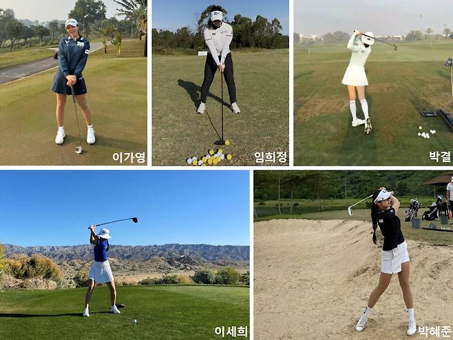 KLPGA 홍보모델들의 전지훈련 모습. KLPGA 제공