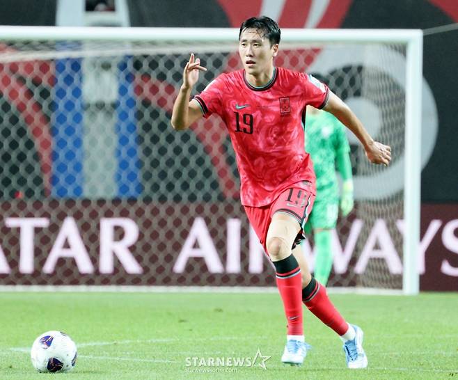 축구 국가대표팀 미드필더 원두재. /사진=강영조 선임기자