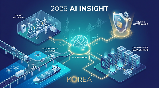 올해는 에이전트(업무 자동화)와 피지컬 AI(로봇·현장 운영)가 분리된 트랙이 아니라, 같은 운영체계 위에서 결합되는 해가 될 것으로 전망된다. (이미지=젠스파크로 생성)