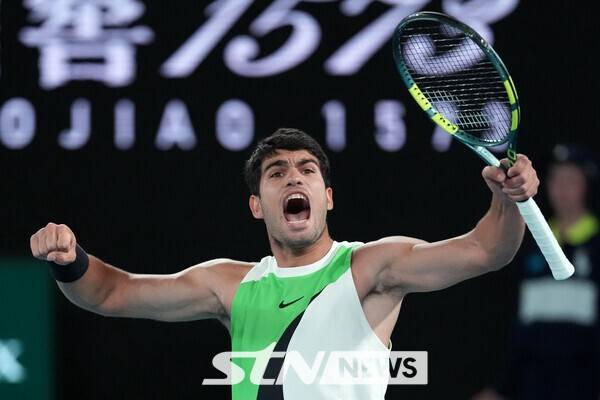 남자 테니스 세계 1위 카를로스 알카라스. /사진=뉴시스(AP)