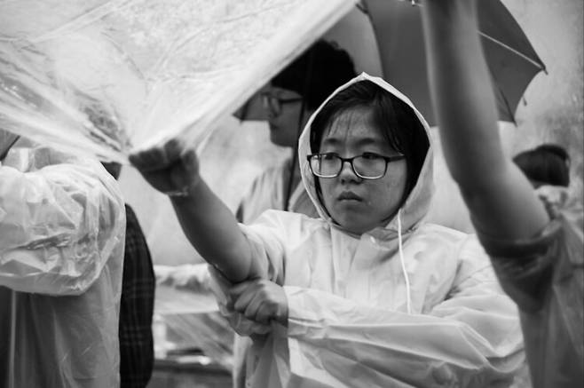 대학생 시절이던 2015년 세월호 특별법 단식농성때의 모습. 용혜인 의원실 제공