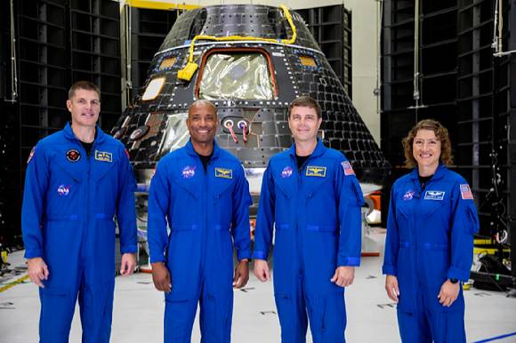 아르테미스 2호 우주비행사들인 제레미 한센, 빅터 글로버, 리드 와이즈먼, 크리스티나 코흐(왼쪽부터). [사진=NASA]