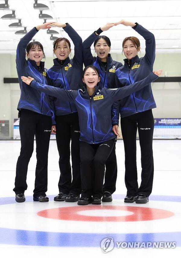 여자 컬링 대표팀. 연합뉴스