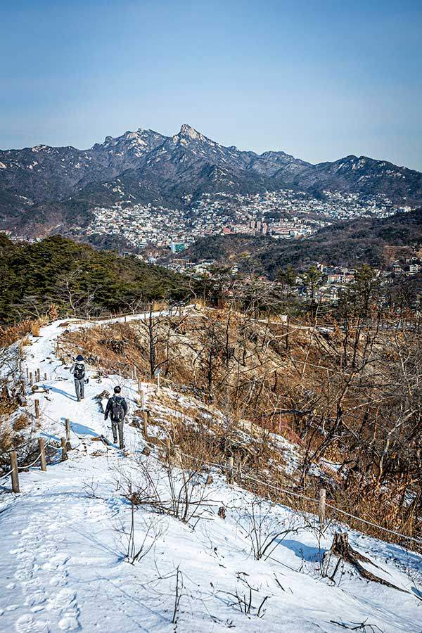 탕춘대성을 따라 북한산성을 향해 나아가고 있다. 탕춘대성은 인왕산 능선 거의 끄트머리부터 제대로 된 성곽의 모습이 나타나기 시작해 홍지문을 거쳐 능선을 따라 오른다.