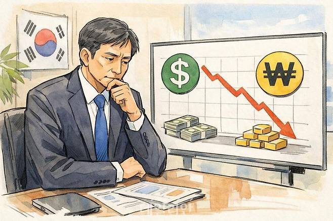 우리나라의 외환보유액이 두 달 연속 감소한 것으로 나타났다.ⓒ데일리안 AI 삽화 이미지