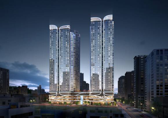 대우건설이 맡은 부산 서면 '써밋 더뉴' 투시도, [사진=대우건설]